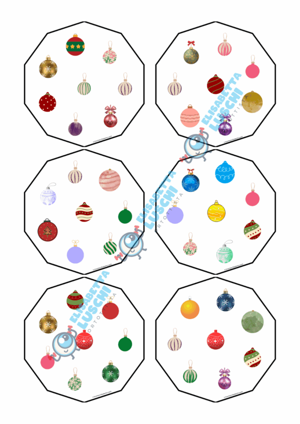 VEO MATCH_NATALE_DISCRIMINAZIONE VISIVA_PALLINE NATALE Veo Match di Natale